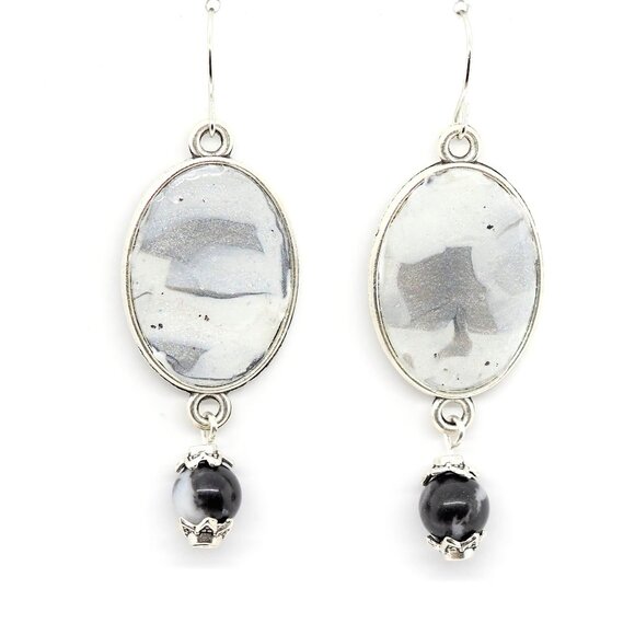 Double Marble Earrings - Picture 1 of 5